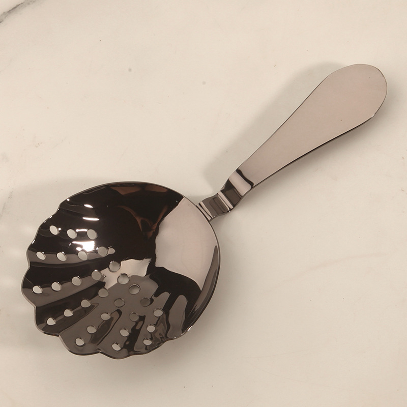 Strainer din oțel inoxidabil perforat, pentru gheață și cocktailuri, separator de gheață portabil și filtru, stil retro ușor luxos