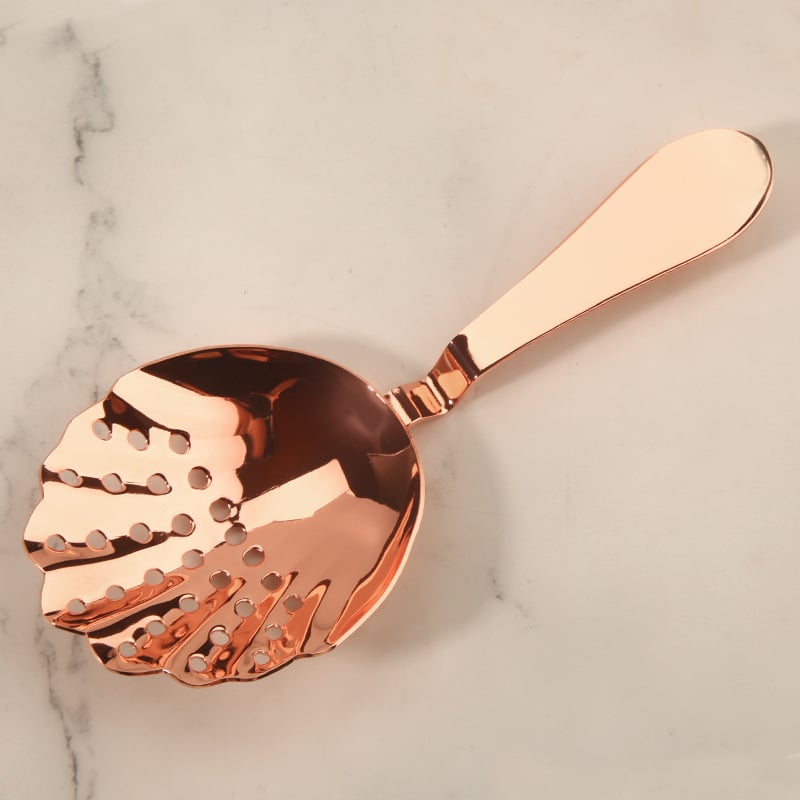 Strainer din oțel inoxidabil perforat, pentru gheață și cocktailuri, separator de gheață portabil și filtru, stil retro ușor luxos