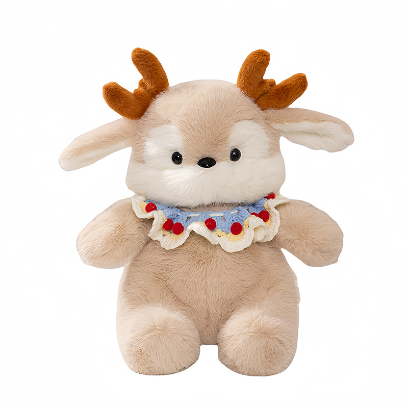 Λούτρινο σακίδιο με ελάφι και θήκη για κέρματα - κοντό βελούδινο ύφασμα, γέμισμα PP βάμβακι, δυνατότητα προσαρμοσμένων δειγμάτων