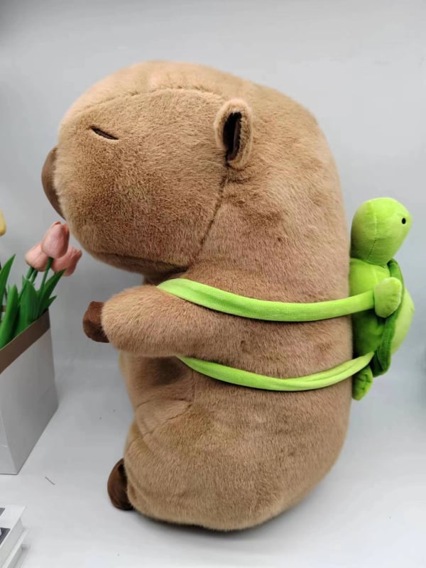Capybara pliš igračka s ruksakom u obliku kornjače za djecu