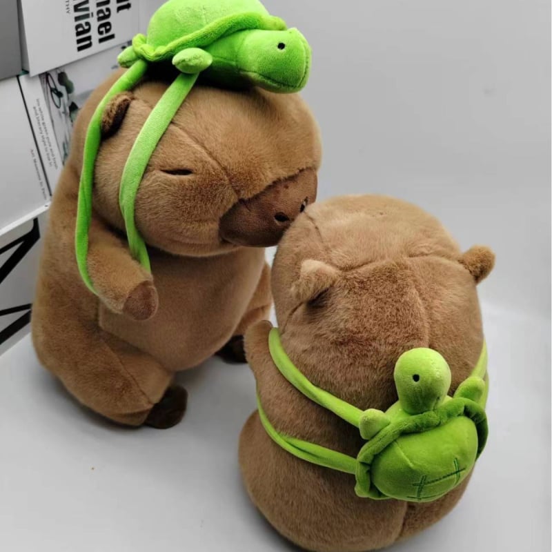 Capybara pliš igračka s ruksakom u obliku kornjače za djecu