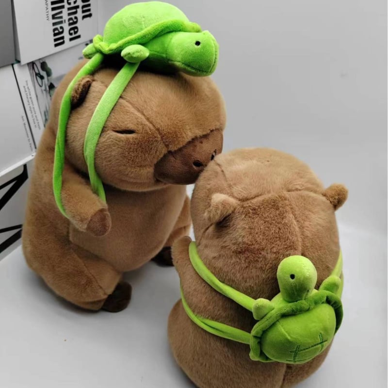 Capybara pliš igračka s ruksakom u obliku kornjače za djecu