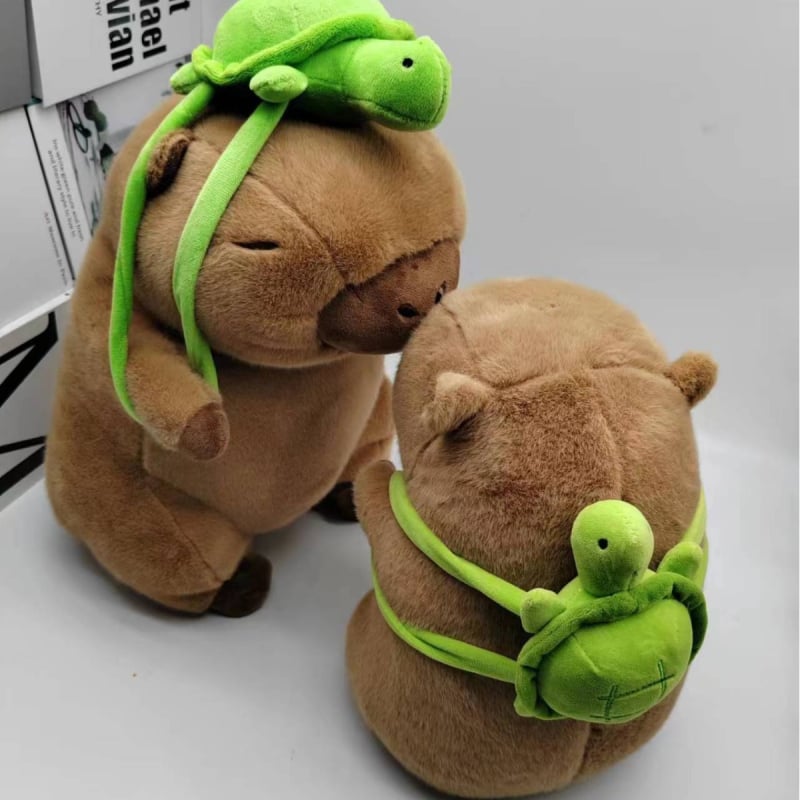 Capybara pliš igračka s ruksakom u obliku kornjače za djecu