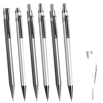 Fémtestű mechanikus ceruza professzionális rajzhoz, 0,5 mm grafit, kiegyensúlyozott súlypont, többfunkciós