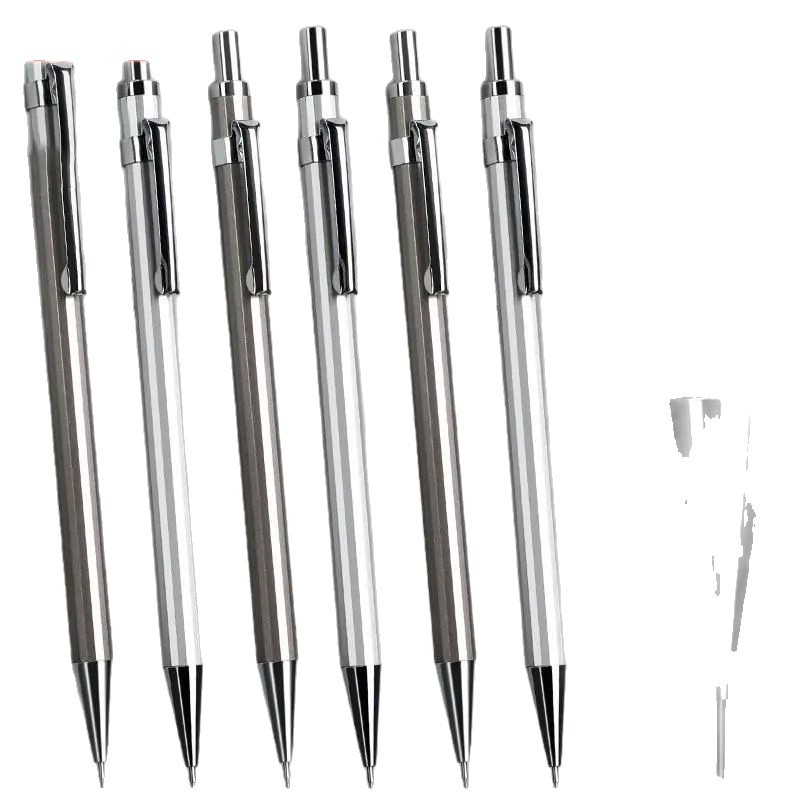 Fémtestű mechanikus ceruza professzionális rajzhoz, 0,5 mm grafit, kiegyensúlyozott súlypont, többfunkciós