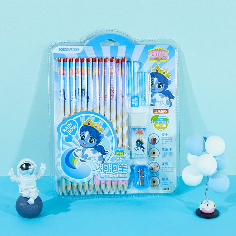 Olovka za djecu s trokutastim uchom, drveno kućište, Zhuoyi Stationery SM-164/ZY3210-1