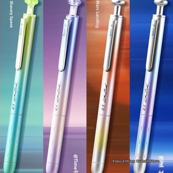 Gel olovka DS-0156A, metalna inspirirana kapsulom svemira, bullet-tip, vrh od nehrđajućeg čelika, klik-mehanizam, za učenike