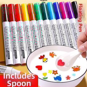 Plutajući vodeni marker za crtanje za djecu, šaren, izbrisiv na ploči. Plastično kućište; moguć tisak logotipa; neprerađeno; nije uvezeno