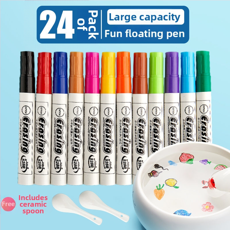 Plutajući vodeni marker za crtanje za djecu, šaren, izbrisiv na ploči. Plastično kućište; moguć tisak logotipa; neprerađeno; nije uvezeno