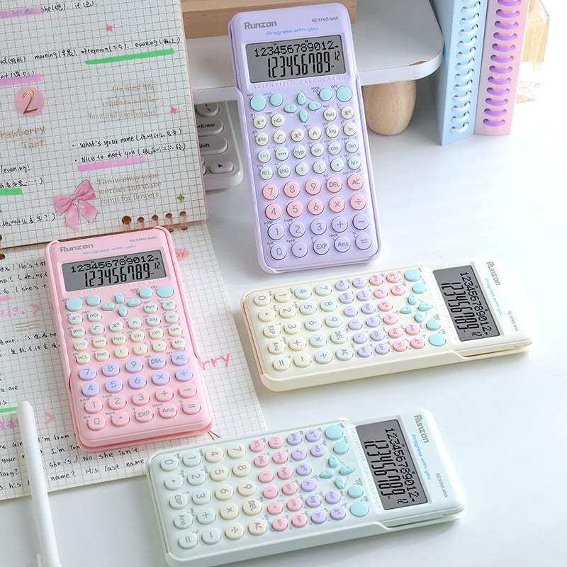 Diákkal számológép – hordozható, 12 digitos kijelző, ABS műanyag, modell RZ.87ms, egyedi logó nyomtatás lehetséges, elem nincs benne