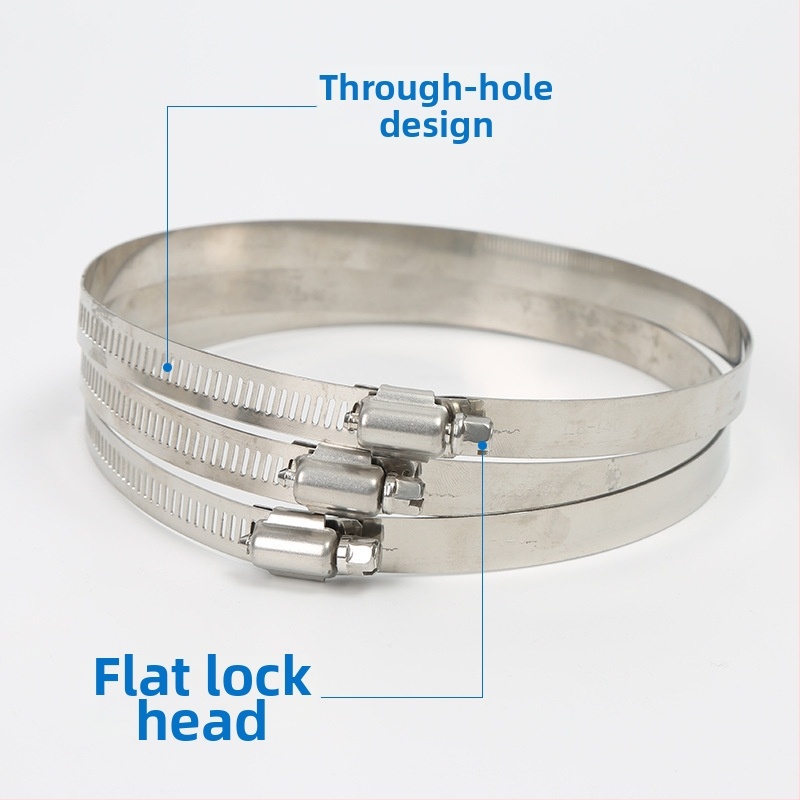Hadica spona z 201 nehrdzavejúcej ocele, americký štýl, pre káble na monitorovanie na elektrických stĺpoch a projekty osvetlenia