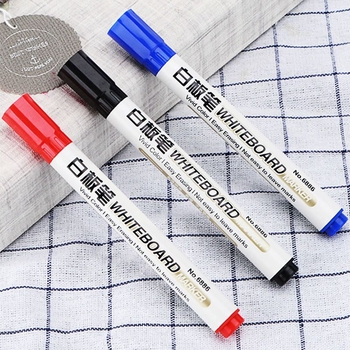 Debeli markeri za bijelu i crnu ploču, vodena baza, lako izbrisivi, Pengyi, 10 komada, plastično kućište