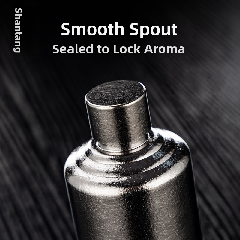 Rongshantang fľaša na víno z čistého titánu, prenosná do exteriéru - moderný minimalistický štýl, prázdna fľaša na víno, potlač loga k dispozícii