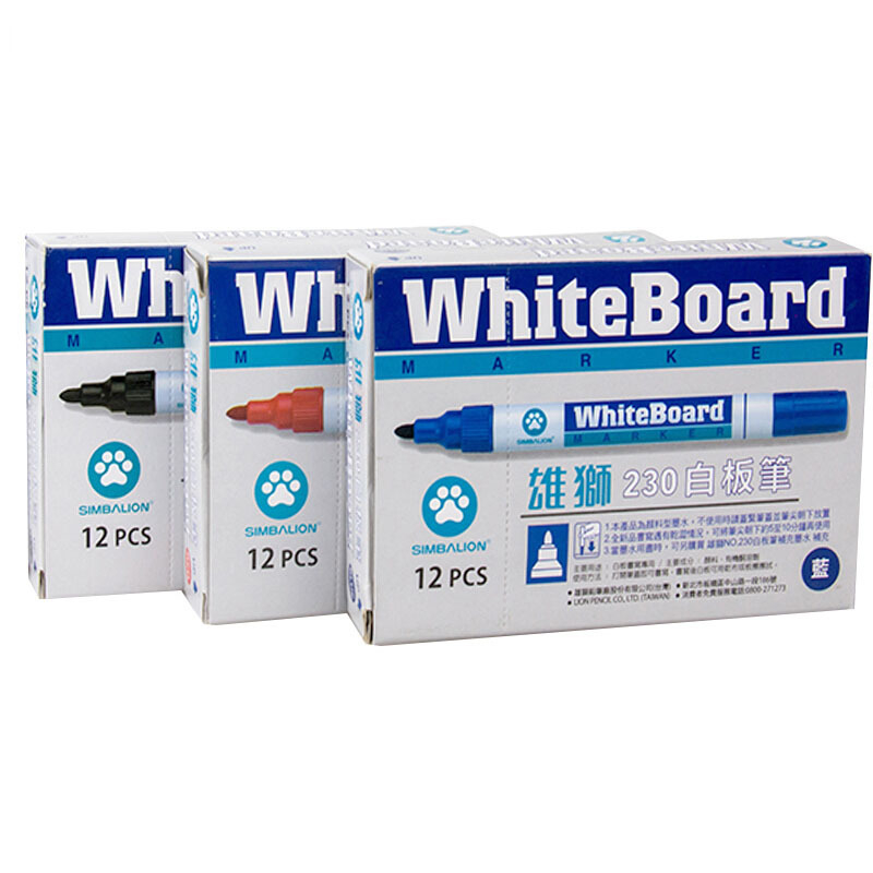 Marker za ploču SIMBALION Lion 230, metalno kućište, pakiranje 12 kom, pogodno za ured, dom, školu, učionicu