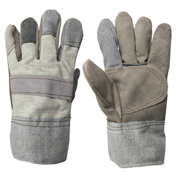Γάντια συγκόλλησης από δέρμα βοδινού, διπλού στρώματος, με θερμική μόνωση, ανθεκτικά στη φθορά, προστασία από ψεκασμούς και εγκαύματα
