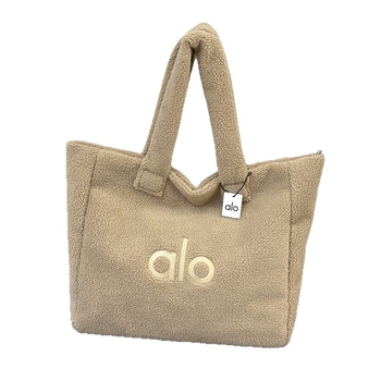 Torba Tote od lambswoola sa zipom, gradski minimalistički stil, poliester podstava