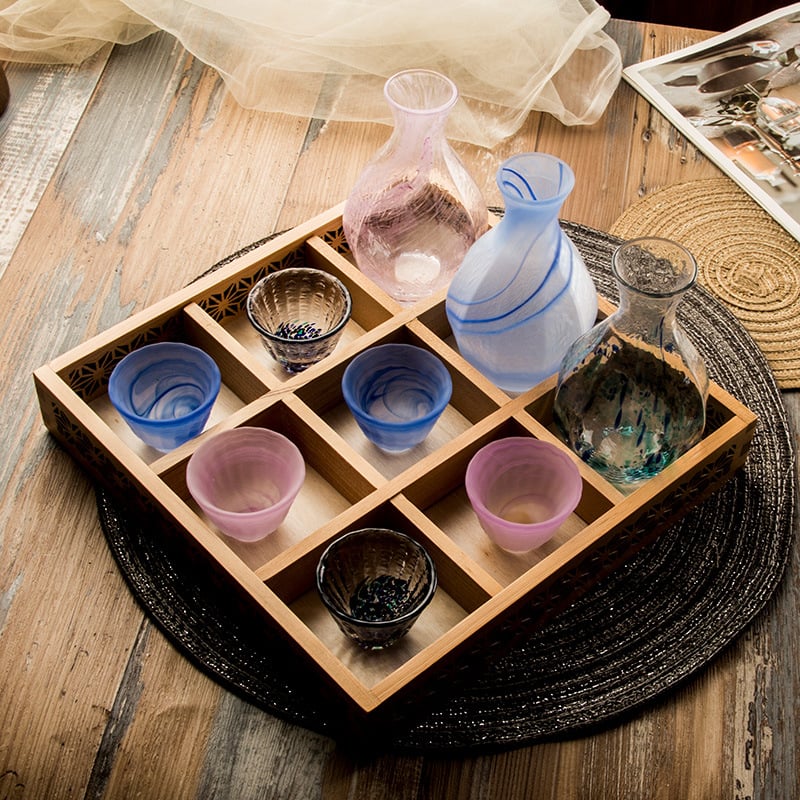 Šalica za sake u japanskom stilu, staklena, kapacitet 1–100 ml, moderni minimalistički stil