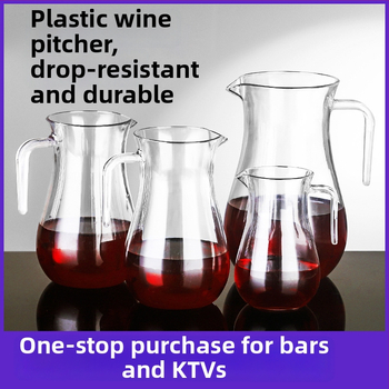 Műanyagból készült akril dekantőr kézi fogantyúval és mérőskálával, egyedi csomagolás, új kínai stílus