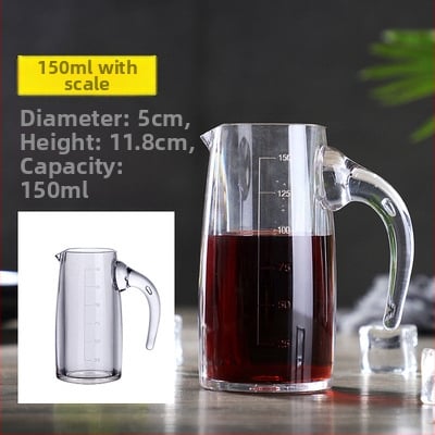 Műanyagból készült akril dekantőr kézi fogantyúval és mérőskálával, egyedi csomagolás, új kínai stílus