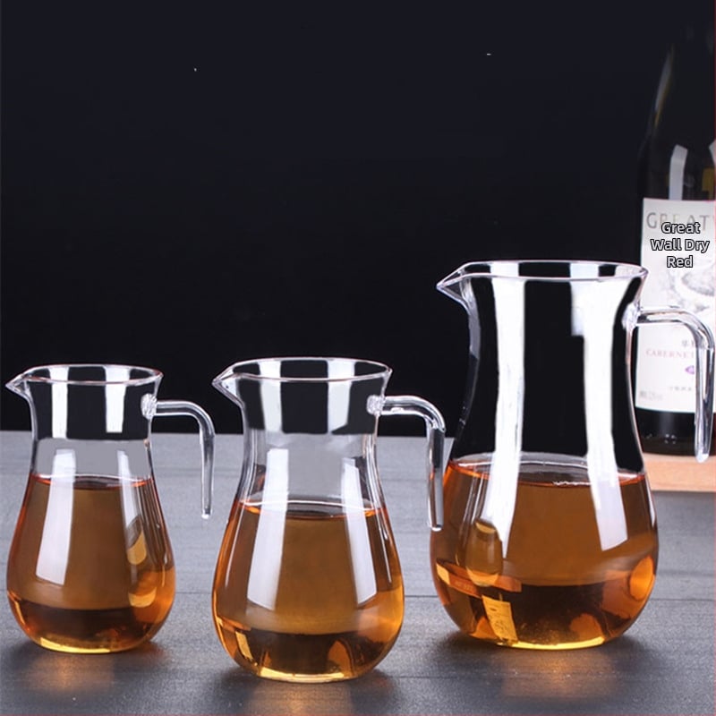 Műanyagból készült akril dekantőr kézi fogantyúval és mérőskálával, egyedi csomagolás, új kínai stílus