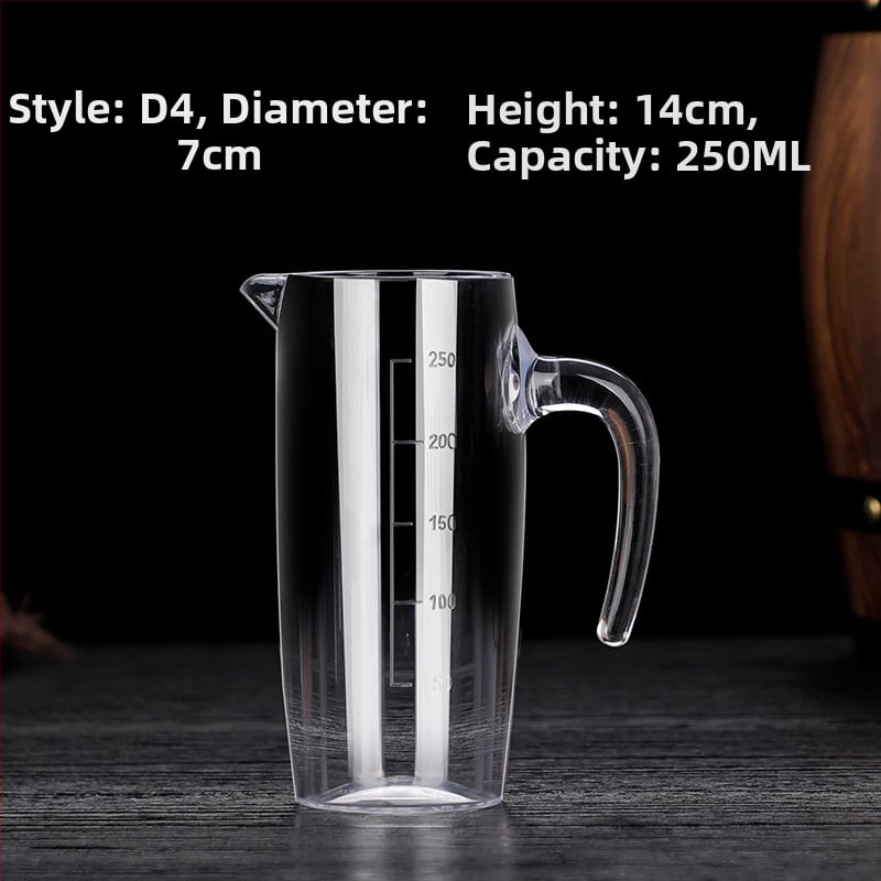 Műanyagból készült akril dekantőr kézi fogantyúval és mérőskálával, egyedi csomagolás, új kínai stílus