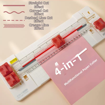 4-u-1 višenamjenski rezač papira s više glava, nehrđajući čelik, kapacitet 6 listova, modeli 13045, 13931, 13035, 13048, 13049, 13203