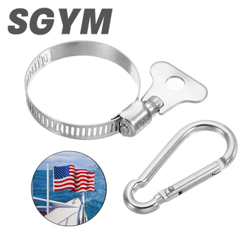 SGYM spona na hadice z 304 nerezovej ocele, s otvorom na rukoväť, ručné dotiahnutie, nastaviteľný upínací pás pre rúry