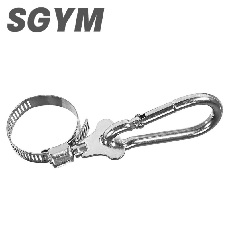 SGYM spona na hadice z 304 nerezovej ocele, s otvorom na rukoväť, ručné dotiahnutie, nastaviteľný upínací pás pre rúry