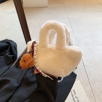 Bucket torba od poliestera s veluruom podstavom, zatvaranje poklopcem, casual stil za svakodnevnu upotrebu, proljeće 2025 izdanje