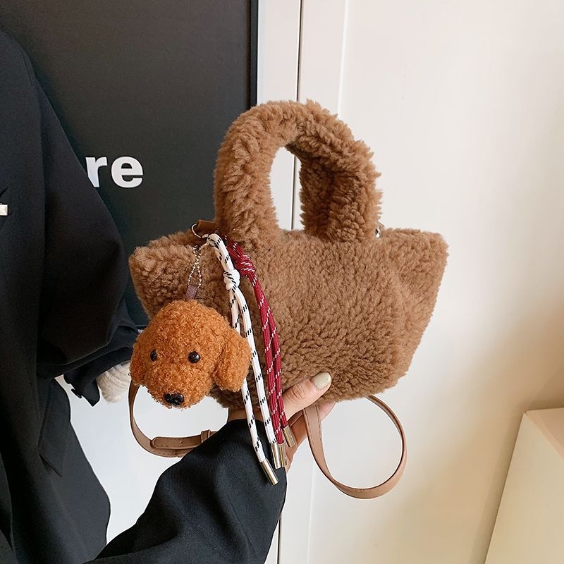 Bucket torba od poliestera s veluruom podstavom, zatvaranje poklopcem, casual stil za svakodnevnu upotrebu, proljeće 2025 izdanje