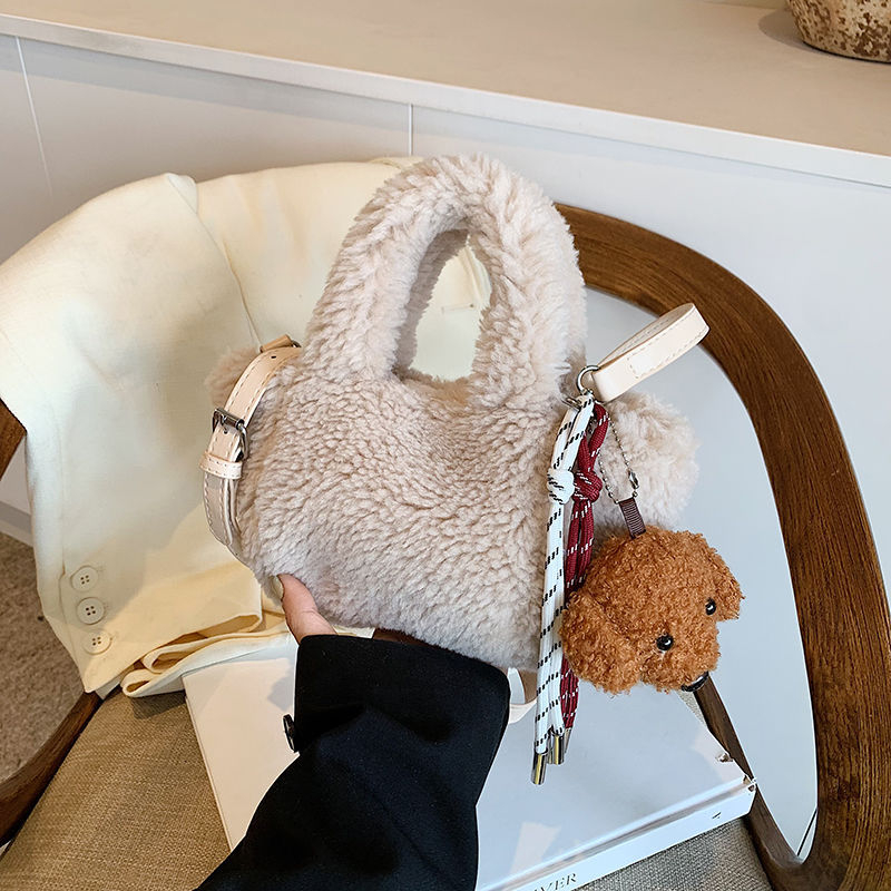 Bucket torba od poliestera s veluruom podstavom, zatvaranje poklopcem, casual stil za svakodnevnu upotrebu, proljeće 2025 izdanje