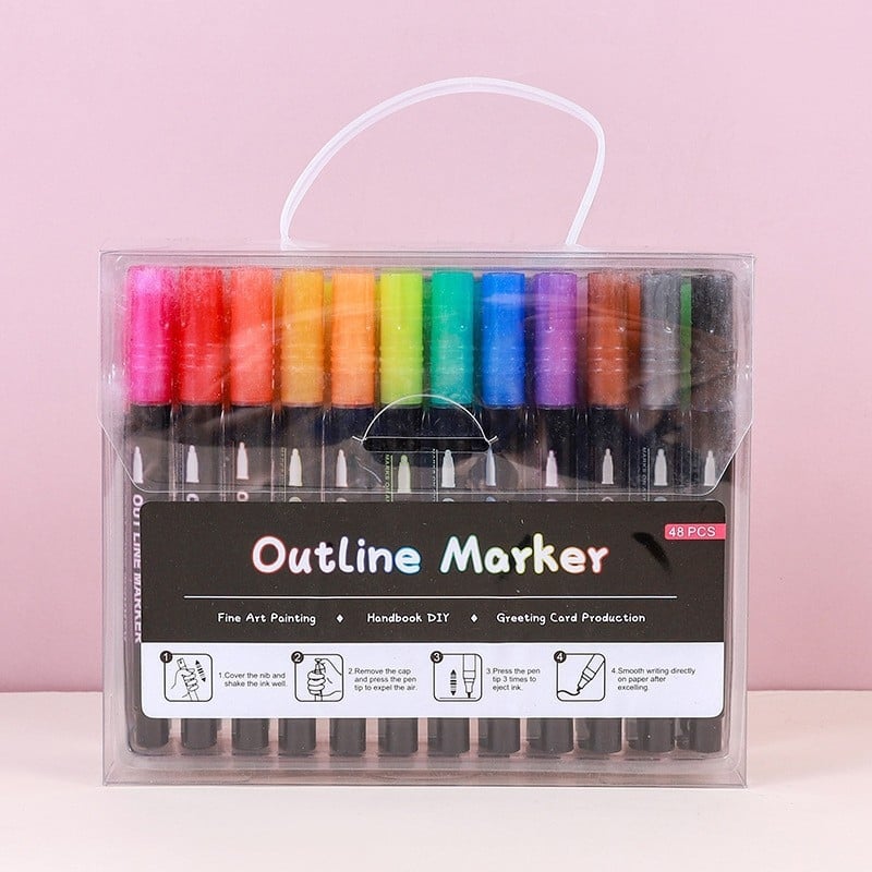 Marker stilou, carcasă din plastic, model 30-mf, ambalaj cutie de carton, vârf unic, neștergibil