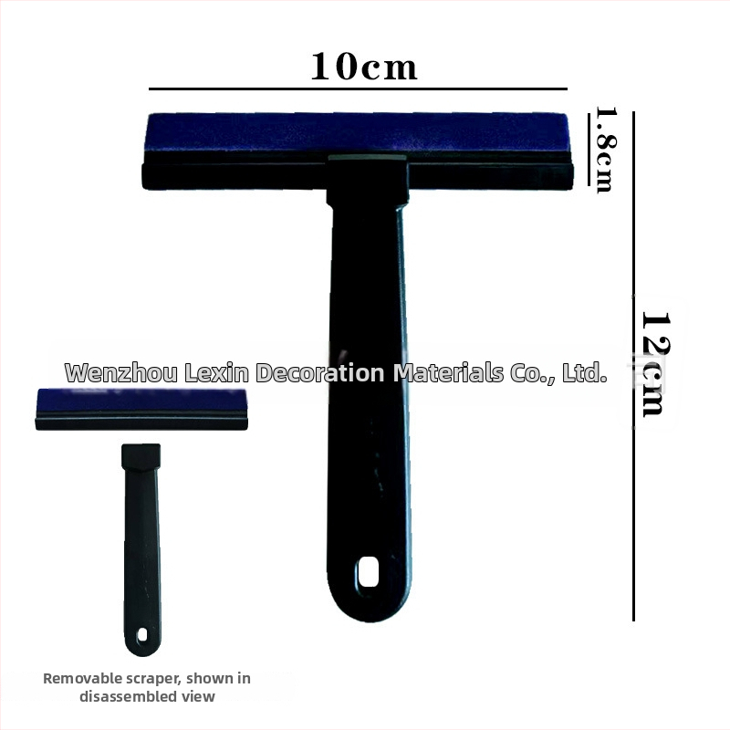 Plastový skladací škrabka na tapety, model 00123, materiál: plast, rozmery čepele 1 x 3 x 6.5 cm, čistá hmotnosť 5 g