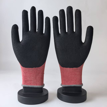 Mănuși de protecție pentru muncă Qierxin, spandex + nitril ștanțat, anti-tăiere, utilizări variate