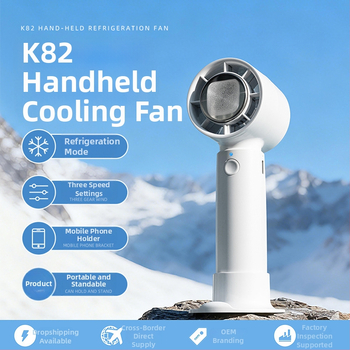 2026-novi ručni ventilator za hlađenje s turbinskim pogonom, snažan protok zraka, držač za telefon, mini ventilator s poluvodičkim hlađenjem