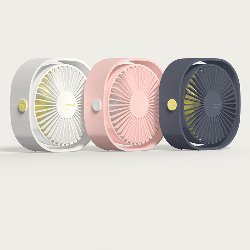 Ventilator de birou USB Three Lives, motor brushless, 5 palete, 5V/5W, zgomot sub 36 dB