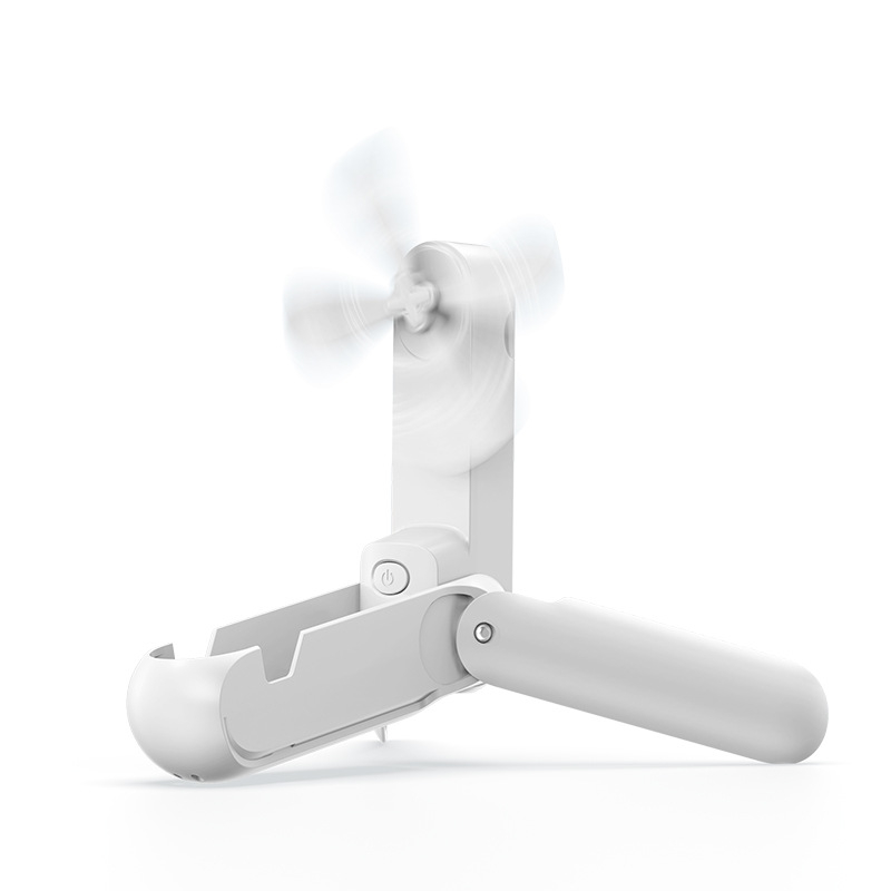 FAN portabil mic cu baterie încorporată 2000–4000 mAh, încărcare USB, suport pentru telefon și bază pliabilă de birou, funcționare silențioasă, 3 trepte de viteză, motor brushless