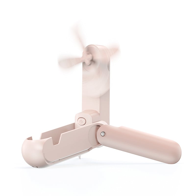 FAN portabil mic cu baterie încorporată 2000–4000 mAh, încărcare USB, suport pentru telefon și bază pliabilă de birou, funcționare silențioasă, 3 trepte de viteză, motor brushless