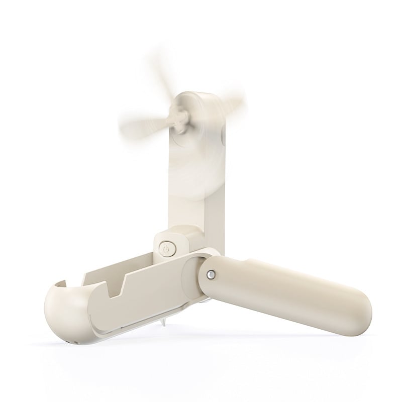FAN portabil mic cu baterie încorporată 2000–4000 mAh, încărcare USB, suport pentru telefon și bază pliabilă de birou, funcționare silențioasă, 3 trepte de viteză, motor brushless