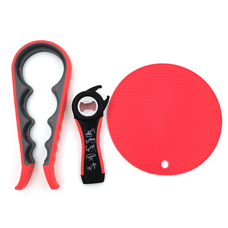 4-в-1 комплект отварачки за бутилки – пластмасов, мултифункционален, печат на лого наличен, марка Wade treasure kitchen