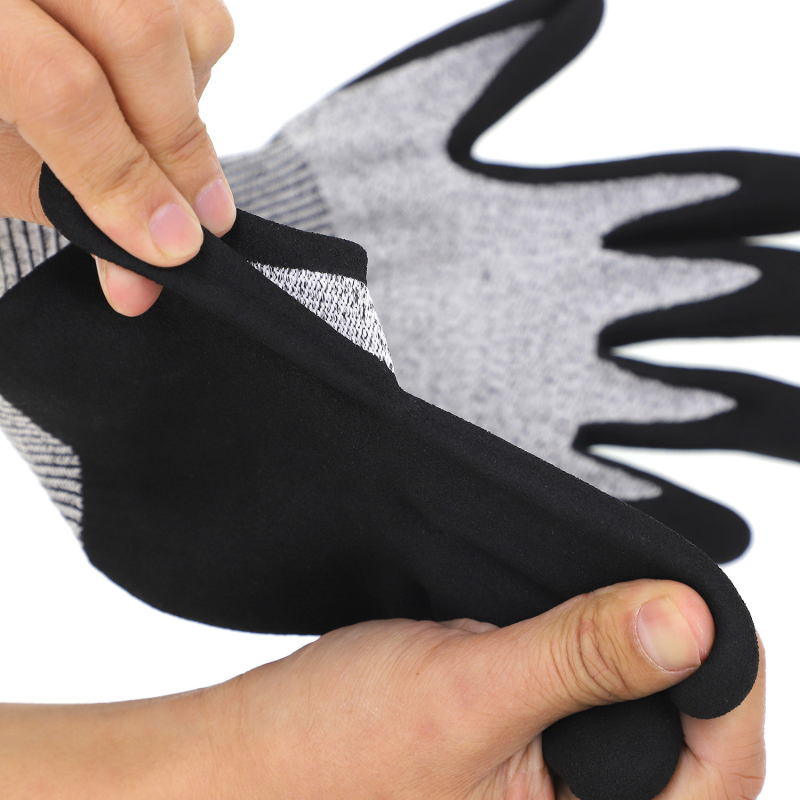 Mănuși cu certificat CE HPPE/Nitril Scrub, rezistente la tăieturi