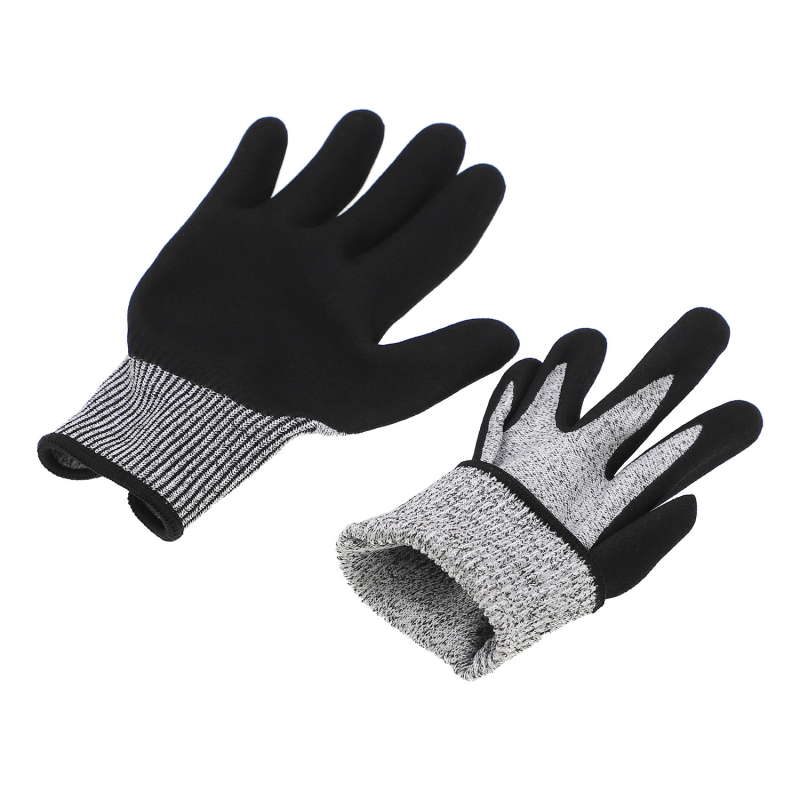 Mănuși cu certificat CE HPPE/Nitril Scrub, rezistente la tăieturi