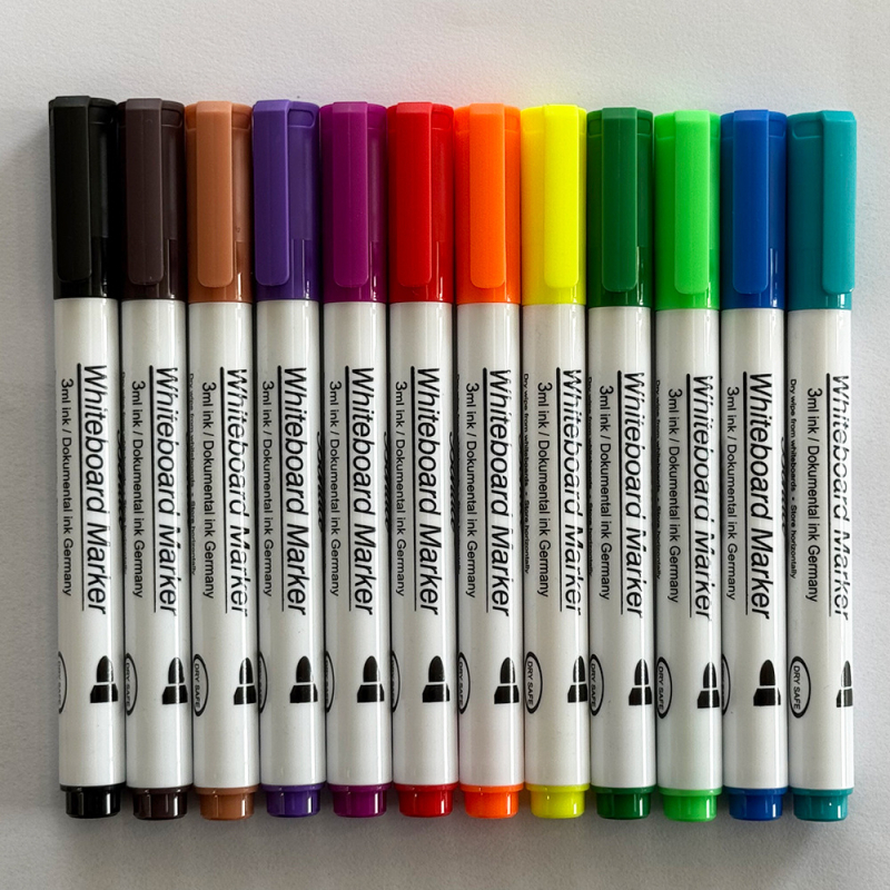 Bonace W6730 Marker za bijelu ploču na vodnoj bazi, izbrisivi, veliki kapacitet tinte, vrh 2 mm