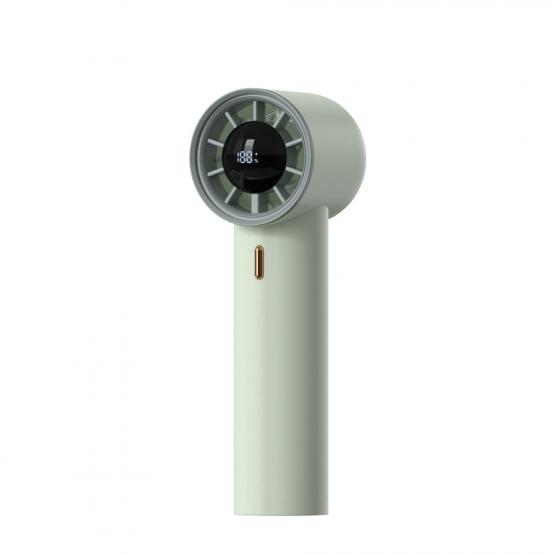 Inteligentni ručni ventilator s LED zaslonom, kompaktan za vanjsku upotrebu, USB punjenje, ugrađena baterija
