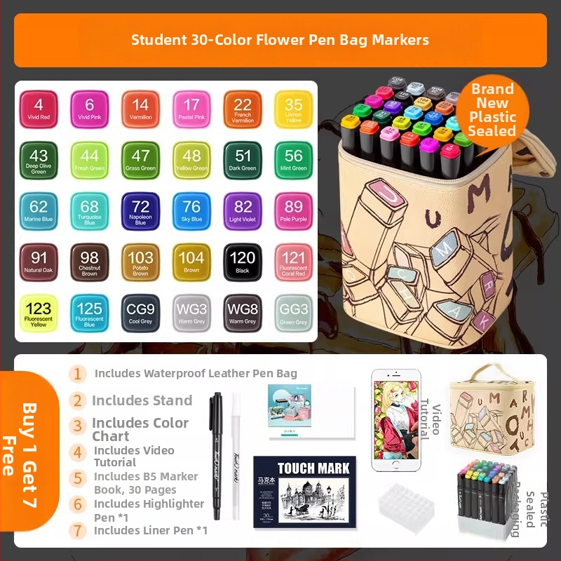 Touch Mark marker na bazi ulja, dvostruki vrh, model F98MM5MMTJH9J9, poklon kutija