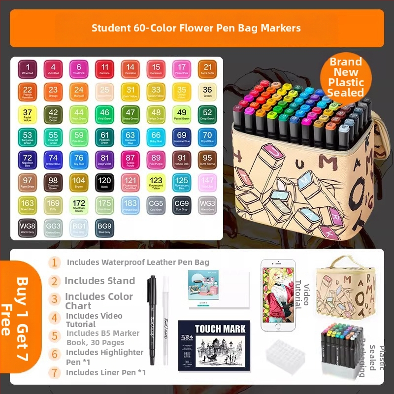 Touch Mark marker na bazi ulja, dvostruki vrh, model F98MM5MMTJH9J9, poklon kutija