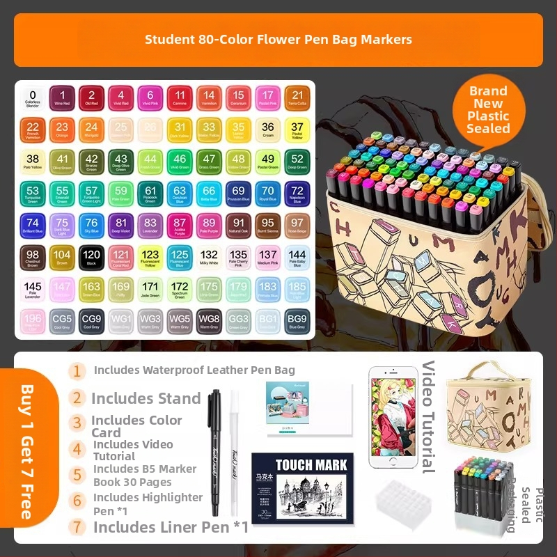 Touch Mark marker na bazi ulja, dvostruki vrh, model F98MM5MMTJH9J9, poklon kutija