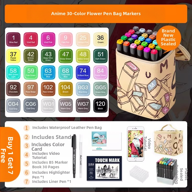 Touch Mark marker na bazi ulja, dvostruki vrh, model F98MM5MMTJH9J9, poklon kutija