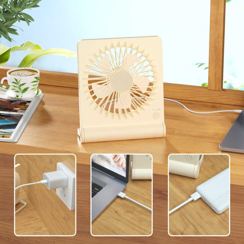 Ultra-tanki stolni ventilator, prijenosni sklopivi USB ventilator s visokim protokom zraka