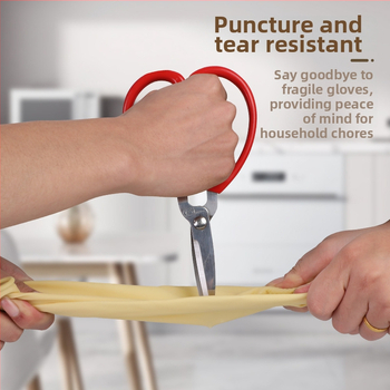 Erősített latex kesztyű munkahelyi védelemre – szúrásálló és kopásálló, vízálló és olajálló, mosogatáshoz és konyhai tisztításra